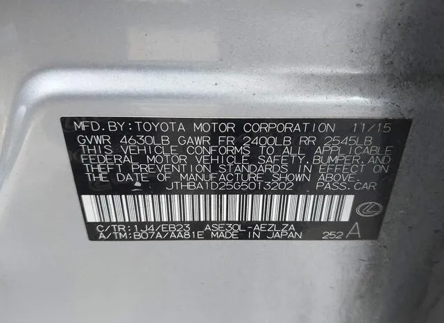 JTHBA1D25G5013202 2016 2016 Lexus IS- 200T 9