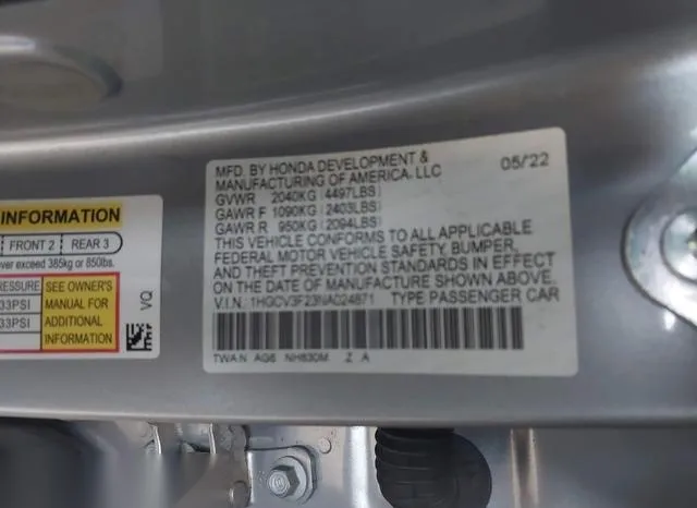 1HGCV3F23NA024871 2022 2022 Honda Accord- Hybrid Sport 9