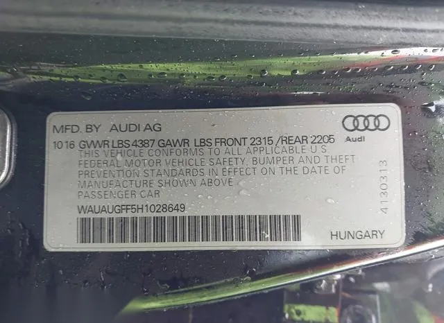 WAUAUGFF5H1028649 2017 2017 Audi A3- 2-0T Premium 9