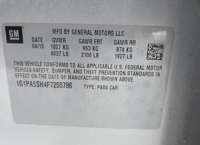 1G1PA5SH4F7255786 2015 2015 Chevrolet Cruze- Ls Auto 9