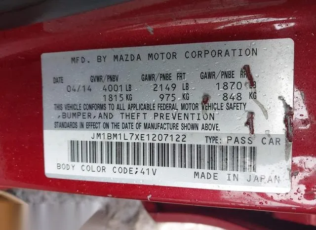 JM1BM1L7XE1207122 2014 2014 Mazda 3- I Touring 9