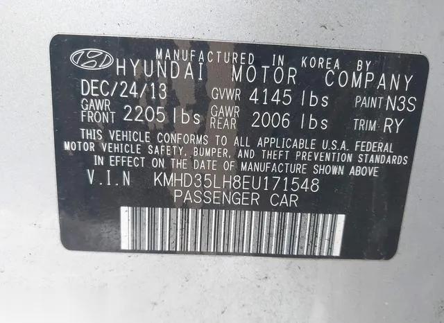 KMHD35LH8EU171548 2014 2014 Hyundai Elantra- GT 9