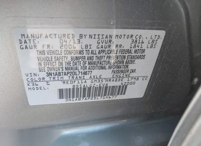 3N1AB7AP2DL714677 2013 2013 Nissan Sentra- SL 9