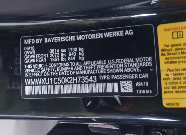 WMWXU1C50K2H73543 2019 2019 Mini Hardtop- Cooper 9