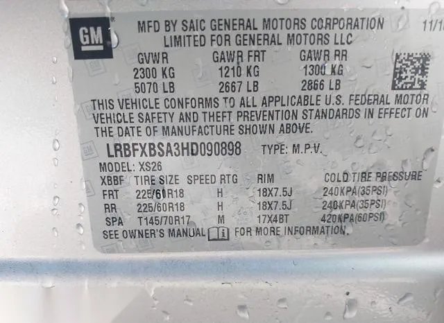 LRBFXBSA3HD090898 2017 2017 Buick Envision- Essence 9