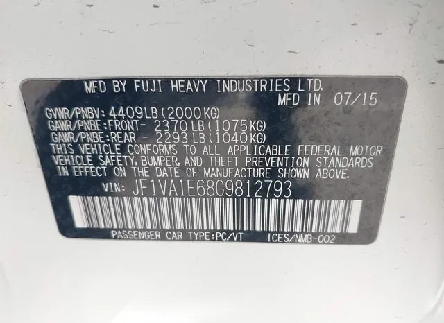 JF1VA1E68G9812793 2016 2016 Subaru WRX- Premium 9