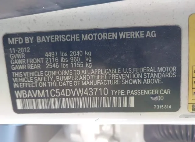 WBAVM1C54DVW43710 2013 2013 BMW X1- Sdrive28I 9