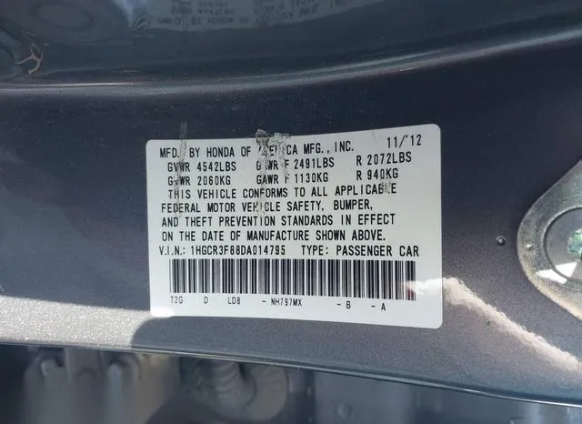 1HGCR3F88DA014795 2013 2013 Honda Accord- Ex-L V-6 9