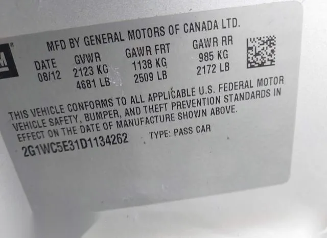 2G1WC5E31D1134262 2013 2013 Chevrolet Impala- Ltz 9