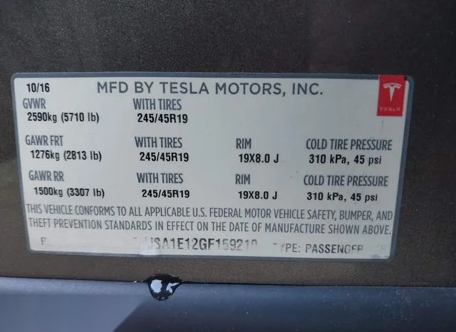 5YJSA1E12GF159210 2016 2016 Tesla Model S- 60/70/75/85 9