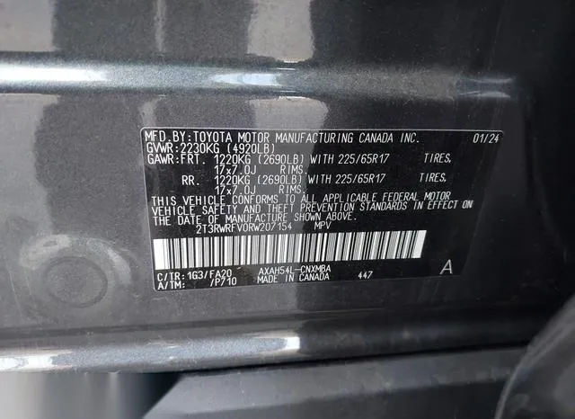 2T3RWRFV0RW207154 2024 2024 Toyota RAV4- Hybrid Xle 9