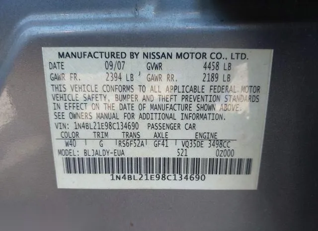 1N4BL21E98C134690 2008 2008 Nissan Altima- 3-5 SE 9