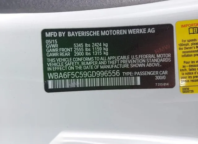 WBA6F5C59GD996556 2016 2016 BMW 6 Series- 650I 9