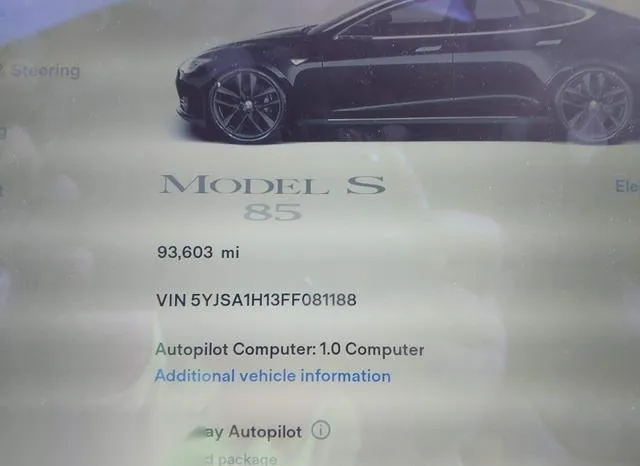 5YJSA1H13FF081188 2015 2015 Tesla Model S- 60/70/85 7