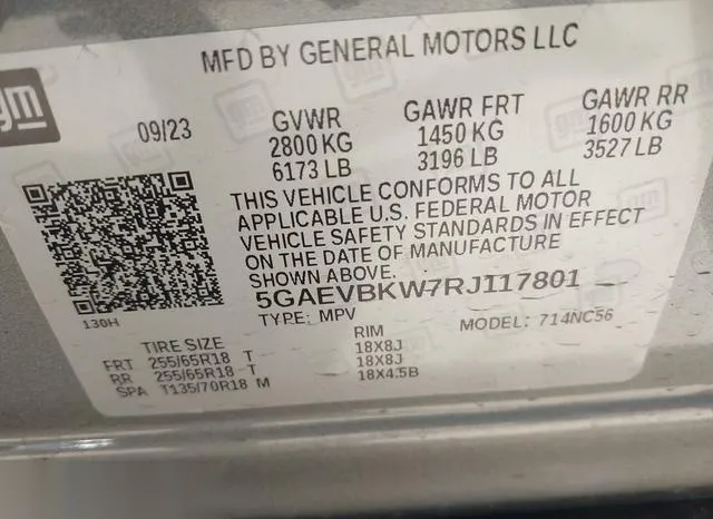 5GAEVBKW7RJ117801 2024 2024 Buick Enclave- Premium 9