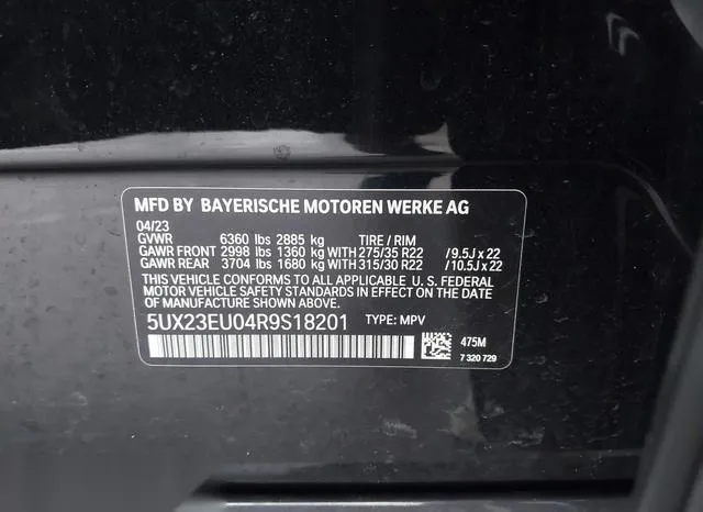 5UX23EU04R9S18201 2024 2024 BMW X5- Xdrive40I 9