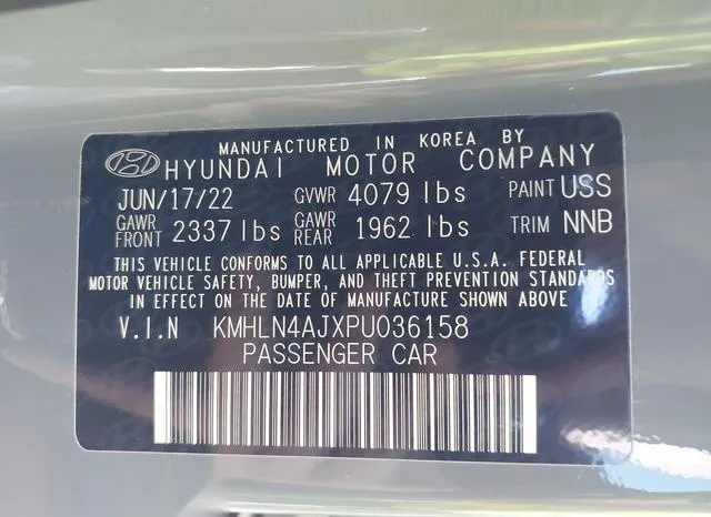 KMHLN4AJXPU036158 2023 2023 Hyundai Elantra- Hybrid Limited 9