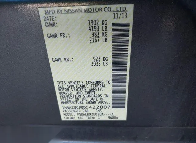 1N4AZ0CP0DC422007 2013 2013 Nissan Leaf- S 9