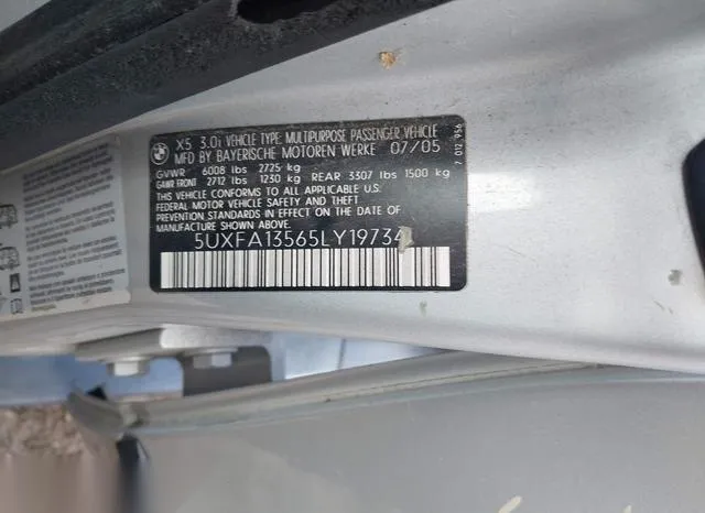 5UXFA13565LY19734 2005 2005 BMW X5- 3-0I 9