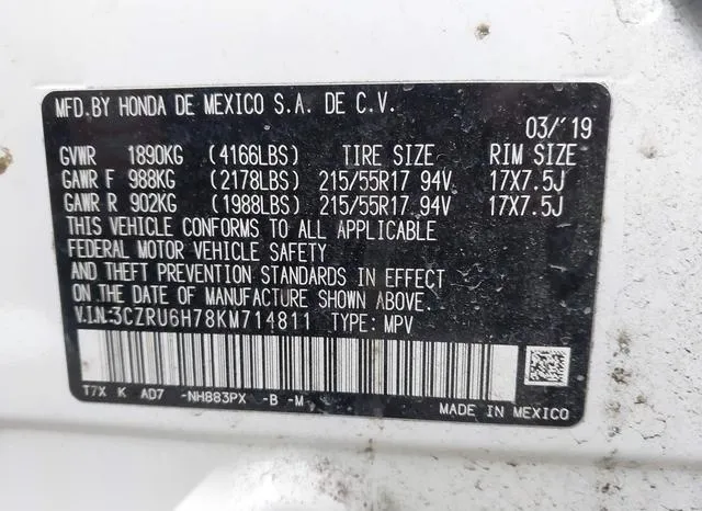 3CZRU6H78KM714811 2019 2019 Honda HR-V- Ex-L 9