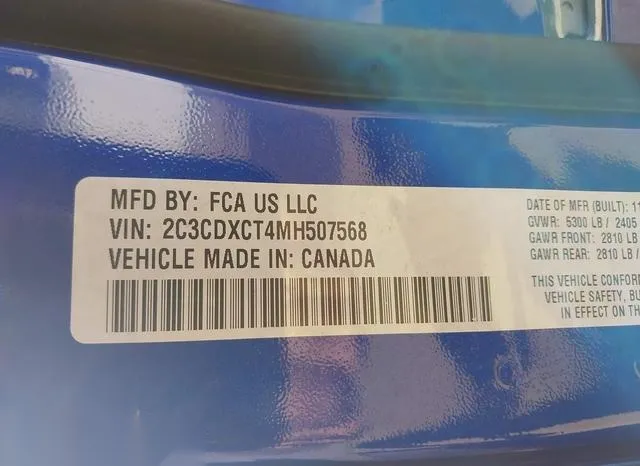 2C3CDXCT4MH507568 2021 2021 Dodge Charger- R/T Rwd 9