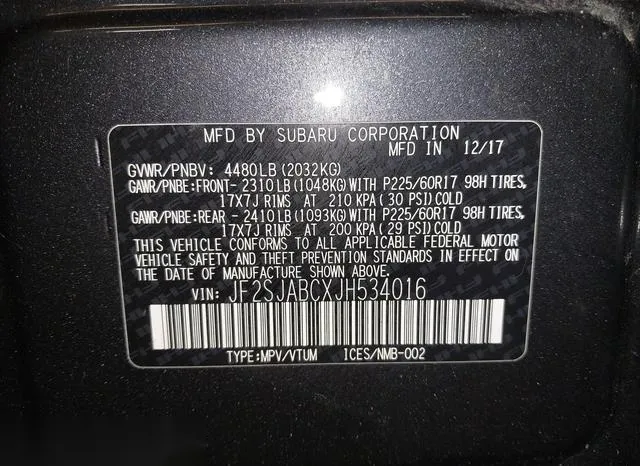 JF2SJABCXJH534016 2018 2018 Subaru Forester- 2-5I 9