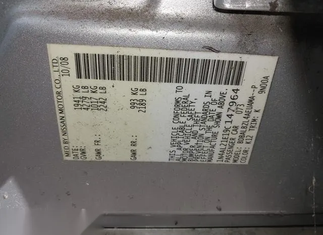 1N4AL21E19C147964 2009 2009 Nissan Altima- 2-5 S 9