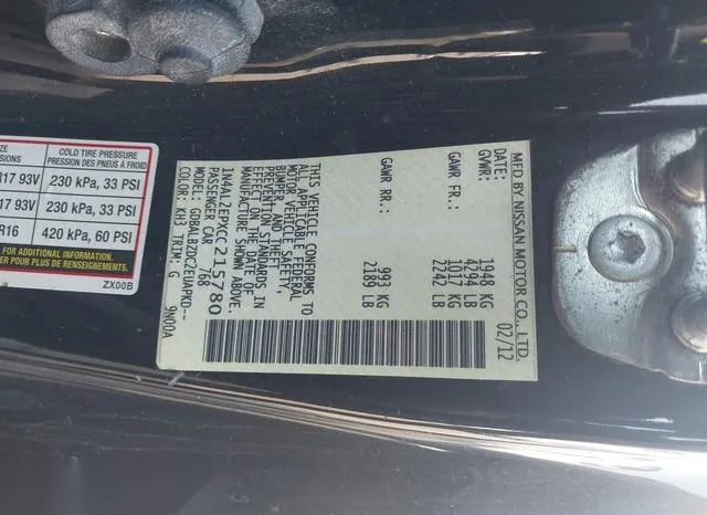 1N4AL2EPXCC215780 2012 2012 Nissan Altima- S 9