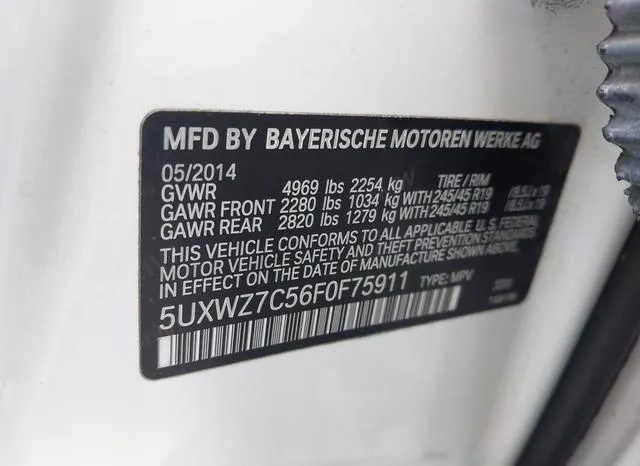 5UXWZ7C56F0F75911 2015 2015 BMW X3- Sdrive28I 9