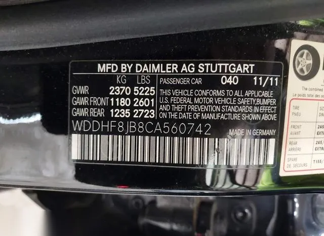 WDDHF8JB8CA560742 2012 2012 Mercedes-Benz E 350- 4Matic 9