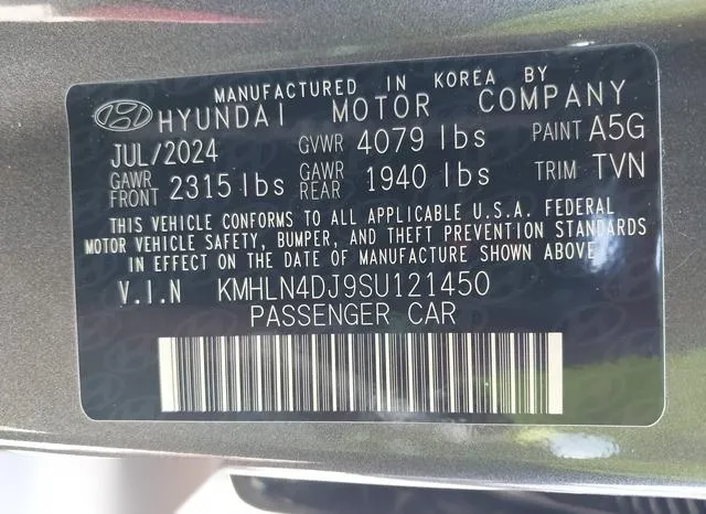 KMHLN4DJ9SU121450 2025 2025 Hyundai Elantra- Hybrid Limited 9