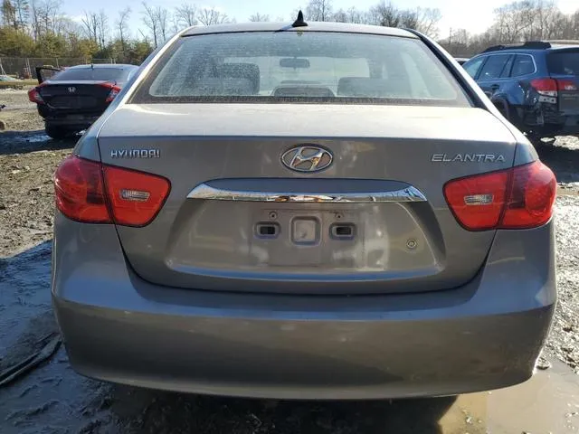 KMHDU4AD8AU108256 2010 2010 Hyundai Elantra- Blue 6