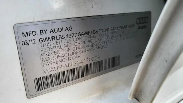 WAUFFAFL3CA120273 2012 2012 Audi A4- Premium Plus 10