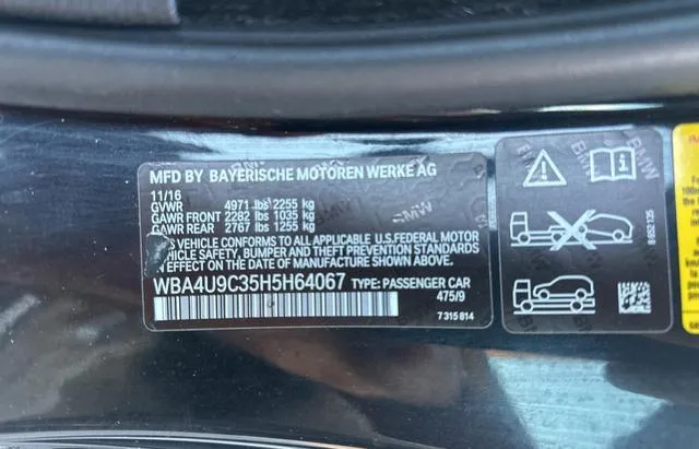 WBA4U9C35H5H64067 2017 2017 BMW 4 Series- 430XI 10