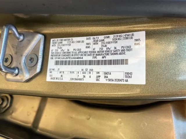 1FMCU0J97EUA04864 2014 2014 Ford Escape- Titanium 10