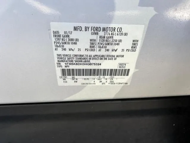 1FM5K8DH3HGB75324 2017 2017 Ford Explorer- Xlt 10