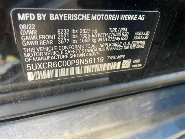 5UXCR6C00P9N56119 2023 2023 BMW X5- Xdrive40I 10