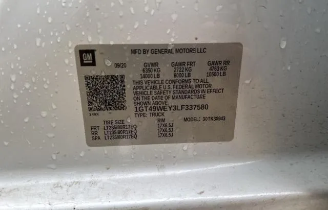 1GT49WEY3LF337580 2020 2020 GMC Sierra- K3500 Denali 10