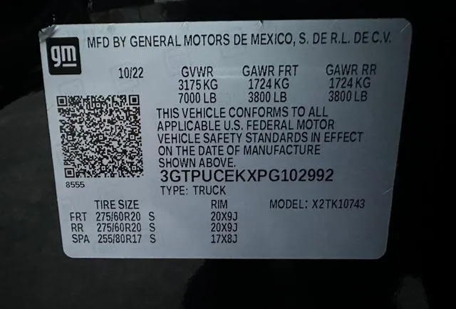 3GTPUCEKXPG102992 2023 2023 GMC Sierra- K1500 Elevation 10