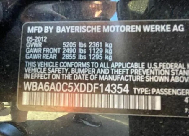 WBA6A0C5XDDF14354 2013 2013 BMW 6 Series- 640 I 10