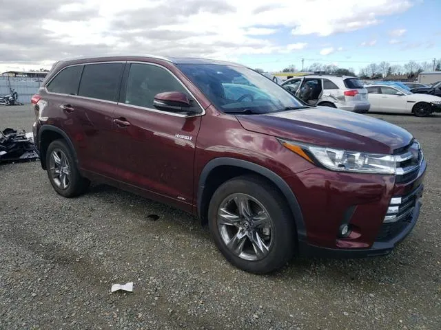 5TDDGRFH8KS056881 2019 2019 Toyota Highlander- Hybrid Limited 4