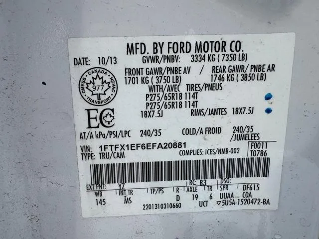 1FTFX1EF6EFA20881 2014 2014 Ford F-150- Super Cab 10