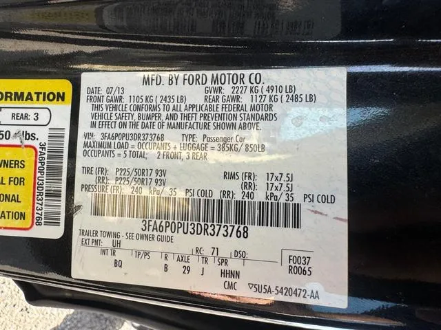 3FA6P0PU3DR373768 2013 2013 Ford Fusion- Se Phev 10