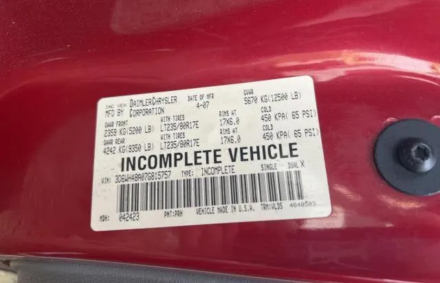 3D6WH48A07G815757 2007 2007 Dodge RAM 3500- ST 10