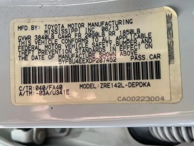 5YFBU4EEXDP207452 2013 2013 Toyota Corolla- Base 10