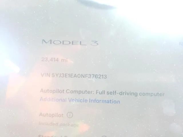 5YJ3E1EA0NF376213 2022 2022 Tesla MODEL 3 9