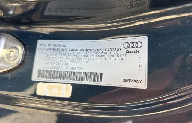 WAULFAFR8BA066779 2011 2011 Audi A5- Premium Plus 10