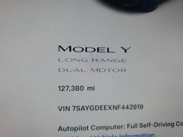 7SAYGDEEXNF442919 2022 2022 Tesla MODEL Y 9