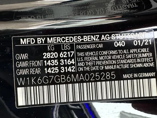 W1K6G7GB6MA025285 2021 2021 Mercedes-Benz S-Class- 580 4Matic 10