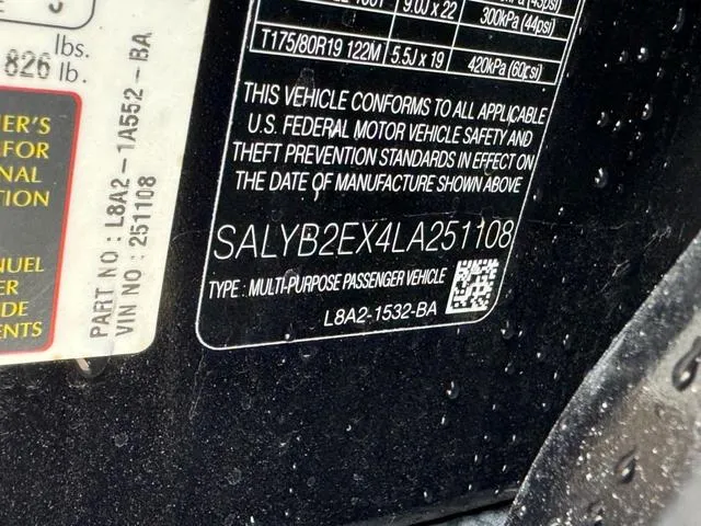 SALYB2EX4LA251108 2020 2020 Land Rover Range Rover- S 10